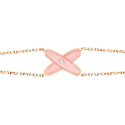 Bracelet Diana Jeux Nacre Rose Or Rose 1 Diamant