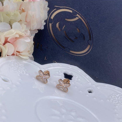 DIANA JEUX DE PINK GOLD DIAMOND EARRINGS
