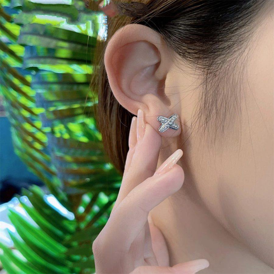 DIANA JEUX DE SILVER DIAMOND EARRINGS