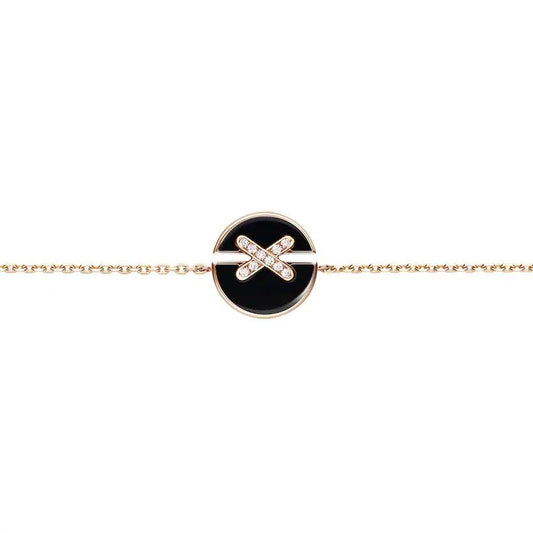 DIANA JEUX DE BRACELET ONYX PINK GOLD DIAMOND