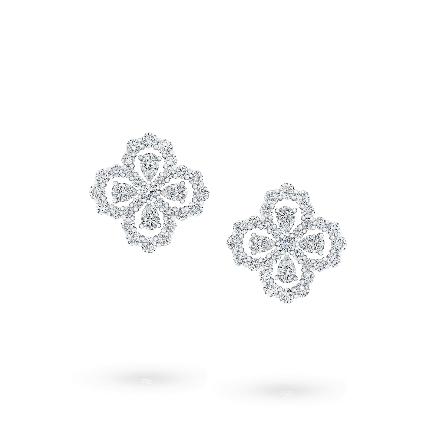 BOUCLES D'OREILLES DIANA LOOP MOTIF COMPLET DIAMANT 16MM ARGENT