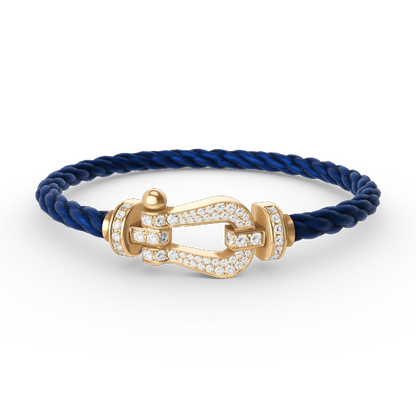 DIANA FORCE LARGE HORSESHOE FULL DIAMOND BRACELET GOLD