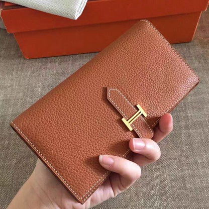 HM Brown Clemence Bearn 17,5 Gusset Wallet