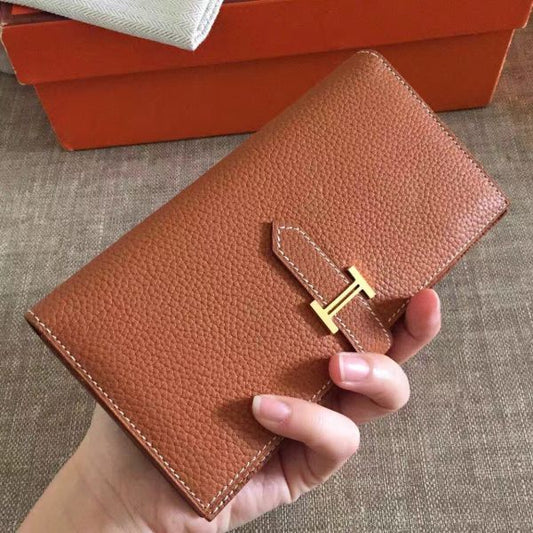 HM Brown Clemence Bearn 17,5 Gusset Wallet