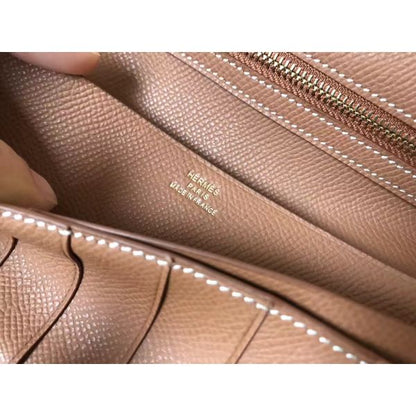 HM Brown Epsom Bearn 17,5 Gusset Wallet