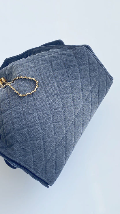 CC 25C Hobo Bags 40cm Dark Blue Denim