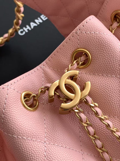 CC 25C Hobo Bag 30cm Pink Grained Calfskin