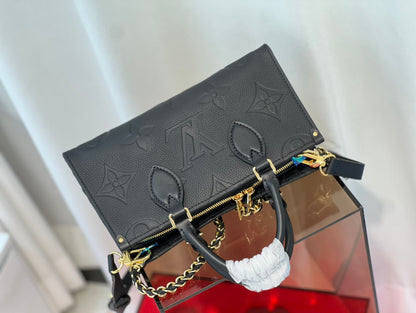 onthego 25 east west black monogram empreinte