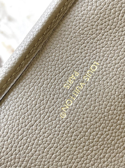 NEVERFULL BANDOULI¨¨RE INSIDE OUT BB 24 IN BROWN MONOGRAM CANVAS AND GRAY CALFSKIN