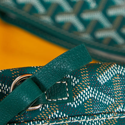 saint louis pm 34cm green canvas chevroches calfskin