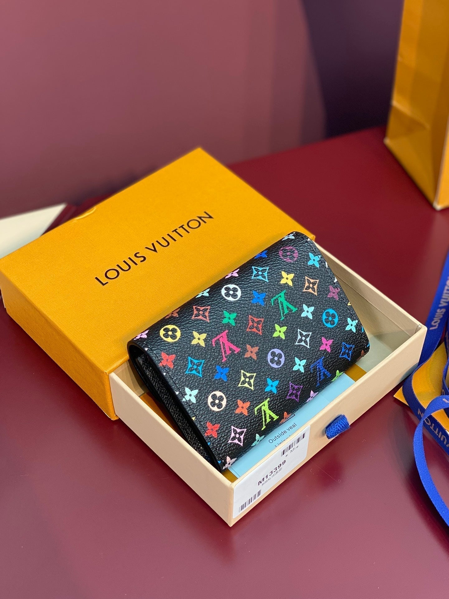 LV x TM Rosalie Coin Purse Black Multicolor Monogram Canvas