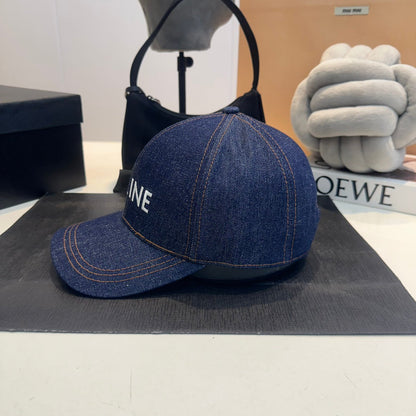 Celin Cap Blue Denim Fabric 210428