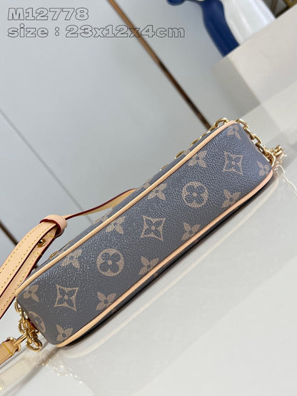 LV Woc Ivy 23.5 Gray Monogram Coasted Canvas