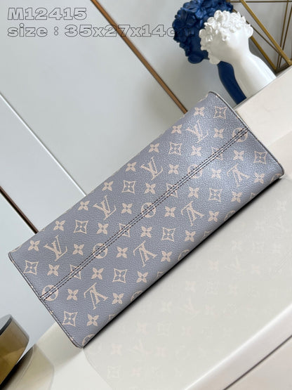 ONTHEGO MM 35CM GRAY BEIGE MONOGRAM CANVAS