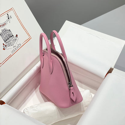 HM Bolide 25 Baby Pink Epsom Leather Silver Hardware 237423