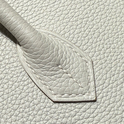 HM BIRKIN 25CM WHITE TOGO LEATHER SILVER HARDWARE 237490