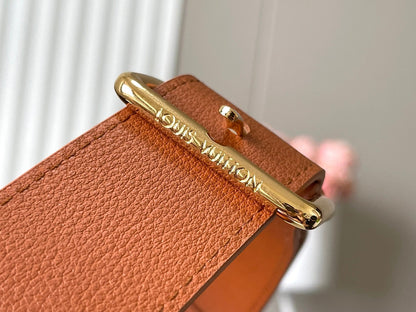 CAPUCINES GM 38CM BROWN ORANGE TAURILLON LEATHER