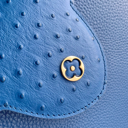 CAPUCINES MINI 21 COBALT BLUE TAURILLON GOLD HARDWARE