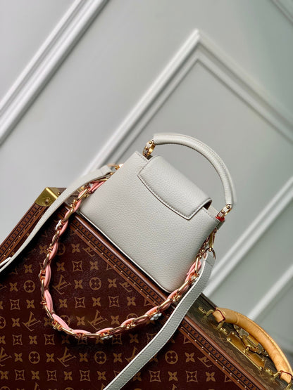 CAPUCINES MINI 21 ROCK GREY TAURILLON GOLD HARDWARE