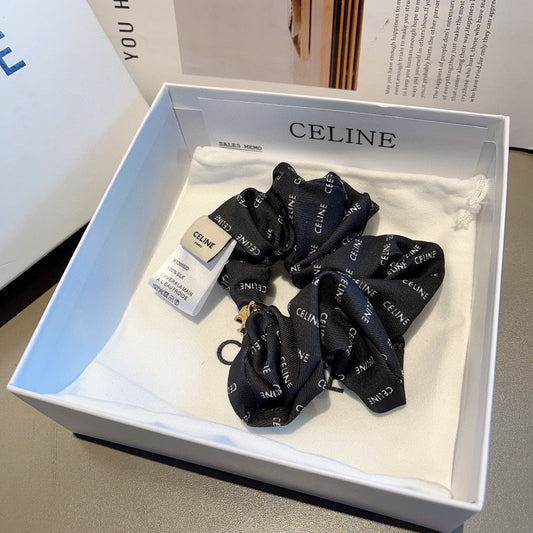 BLACK WRINKLED FABRIC SCRUNCHIE 358225