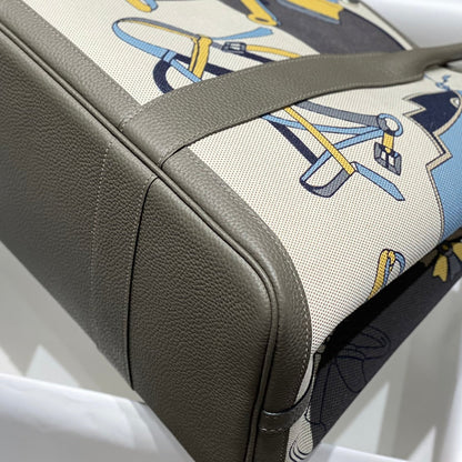 HM Garden Party 36 Multicolor Canvas and Negonda Calfskin 243389