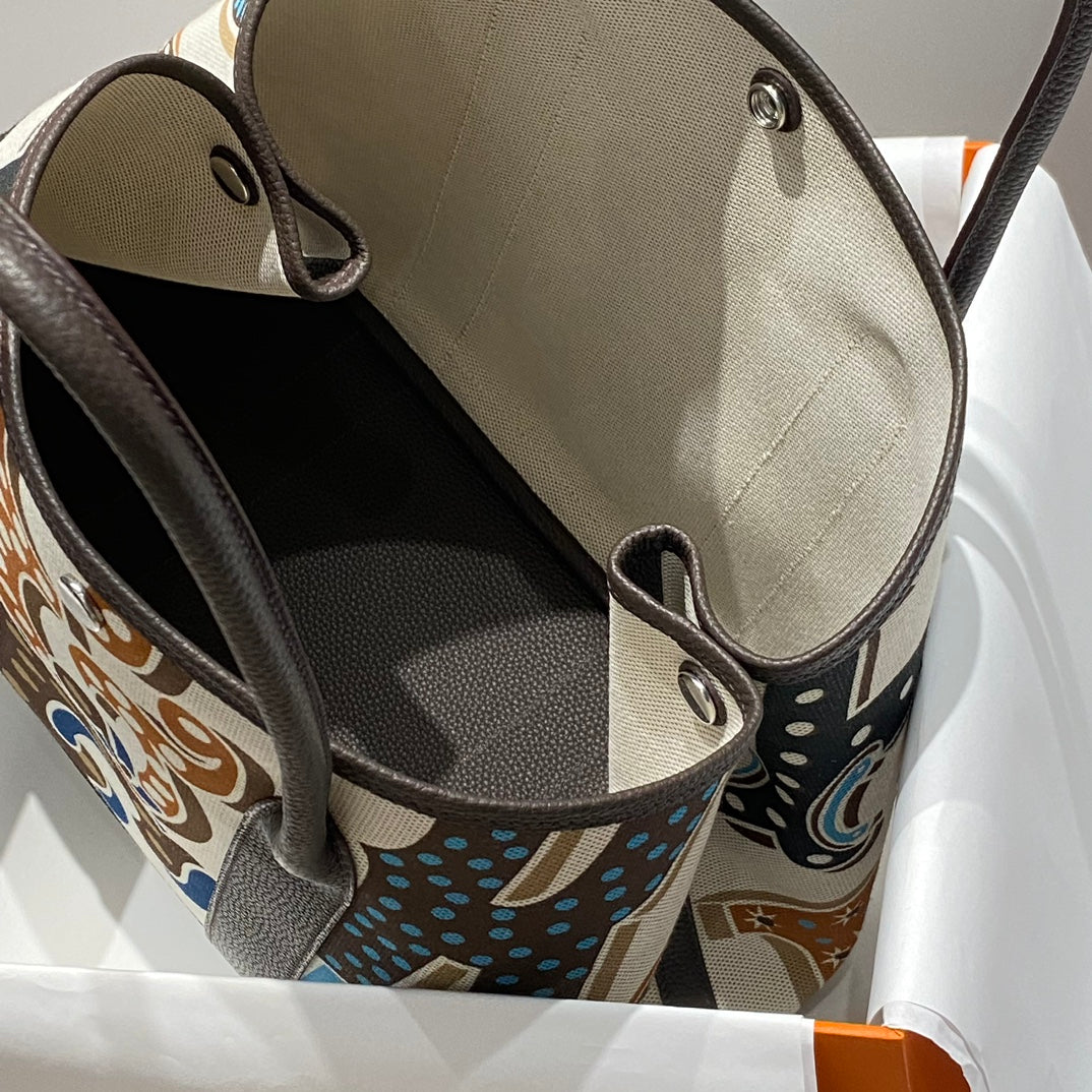 HM Garden Party 36 Multicolor Canvas and Negonda Calfskin 243408