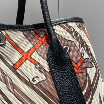 HM Garden Party 36 Multicolor Canvas and Negonda Calfskin 243402
