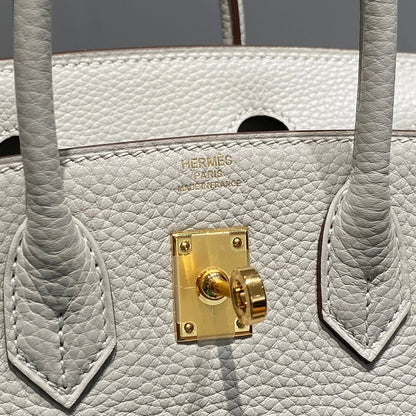 HM Birkin 20cm Pearl Gray Togo Leather Gold Hardware