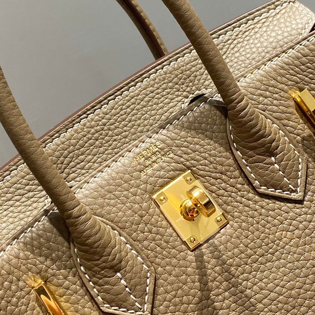 HM Birkin 20cm Etoupe Togo Leather Gold Hardware