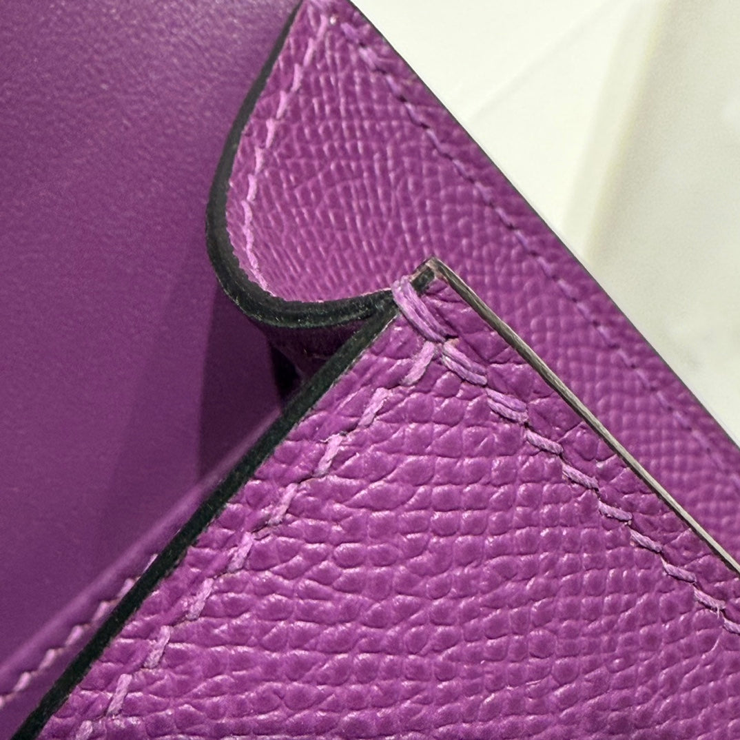 HM Constance Elan 24 Midnight Purple Epsom Silver Hardware 237345