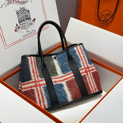 HM Garden Party 36 Multicolor Canvas and Negonda Calfskin 243174