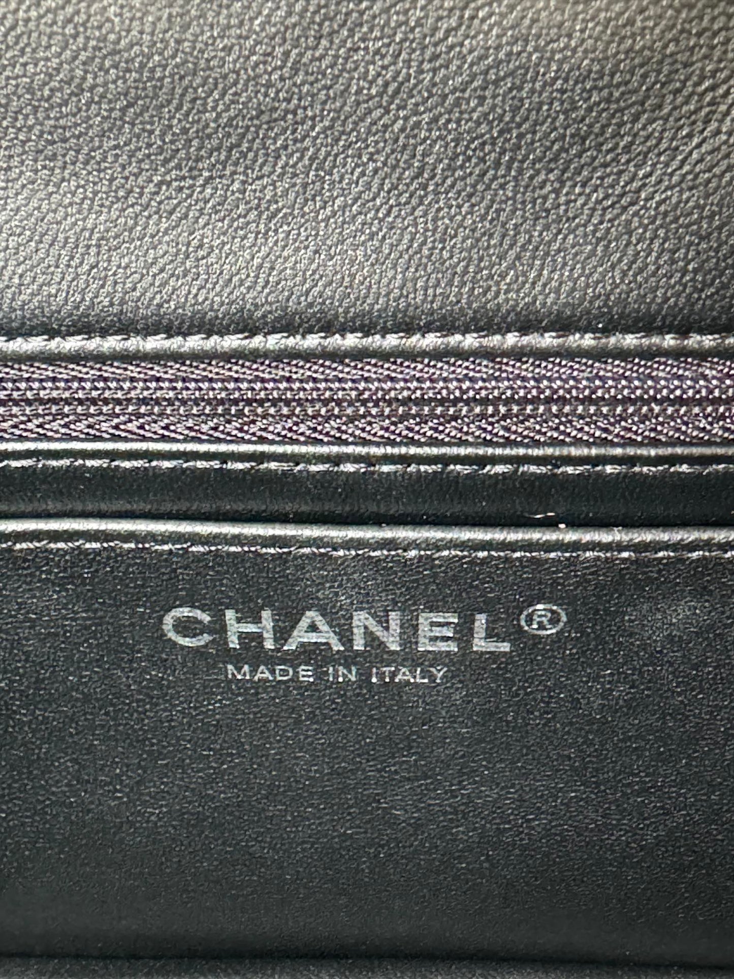 24c mini flap bag 20cm with top handle all black calfskin
