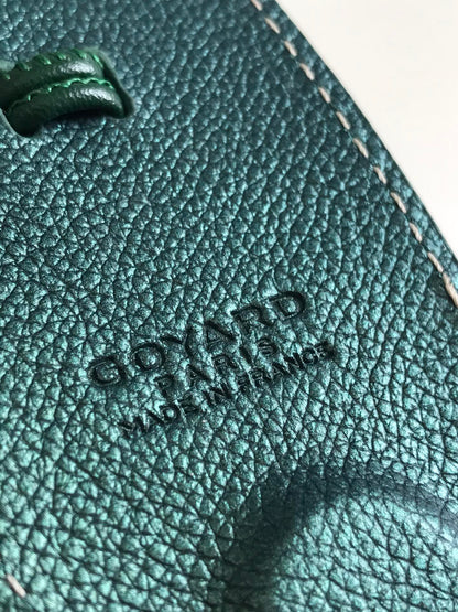 Anjou Mini Bag 20cm Green Canvas Chevroches Calfskin