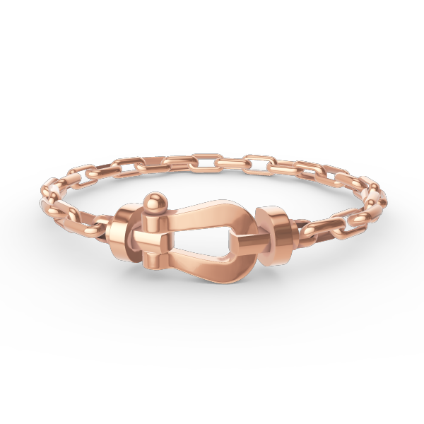 GRAND BRACELET EN MÉTAL À FERMOIR EN FER À CHEVAL DIANA FORCE