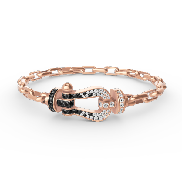 GRAND BRACELET EN MÉTAL À FERMOIR EN FER À CHEVAL DIANA FORCE