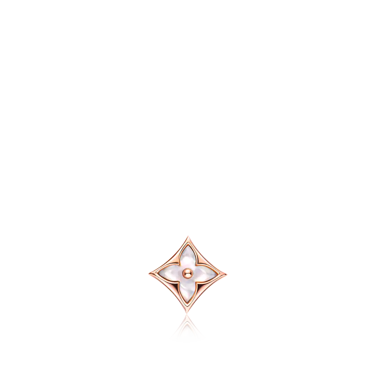 BOUCLES D'OREILLES DIANA STAR MOP EN OR ROSE