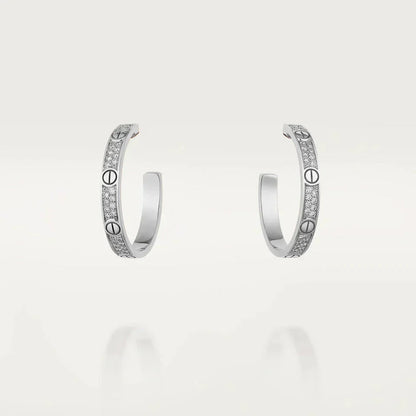 BOUCLES D'OREILLES CRÉOLES DIAMANT ARGENT DIANA LOVE