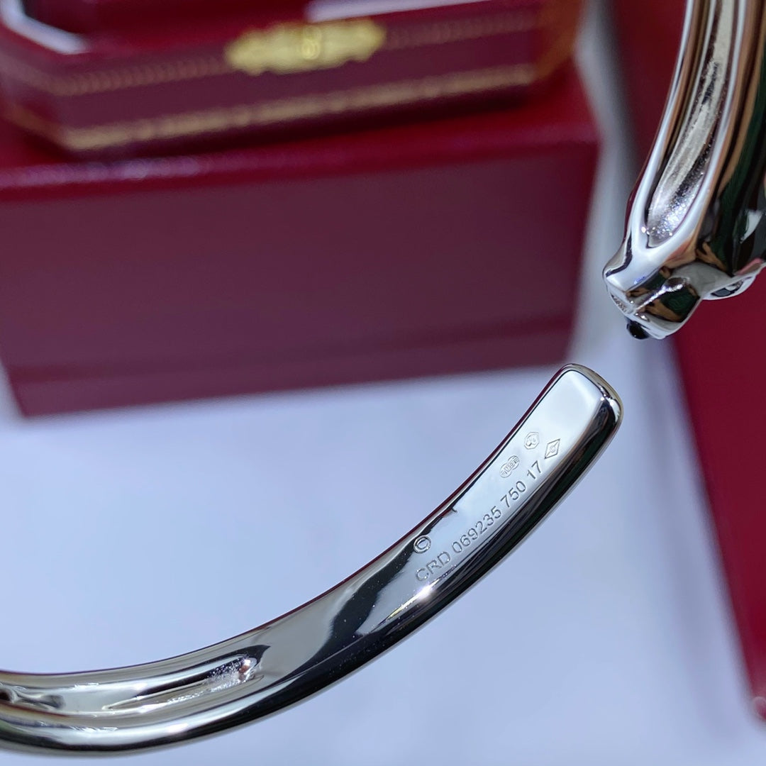 DIANA PANTHERE SILVER OPEN BRACELET