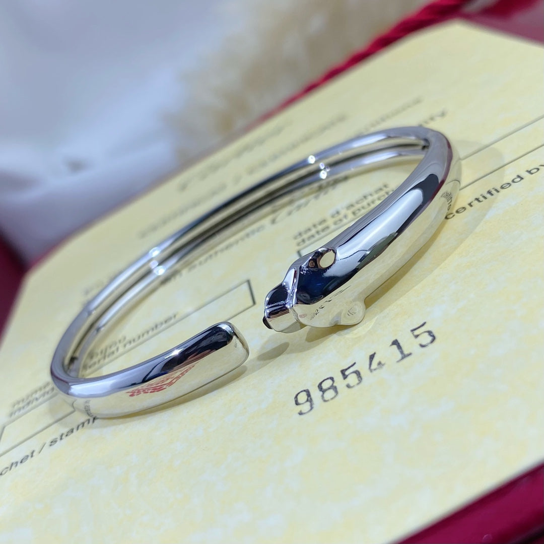 DIANA PANTHERE SILVER OPEN BRACELET