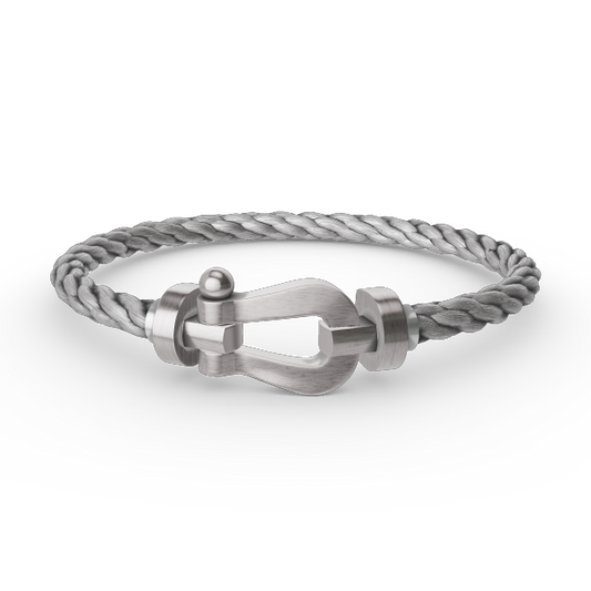 DIANA FORCE LARGE HORSESHOE NO DIAMOND BRACELET SILVER